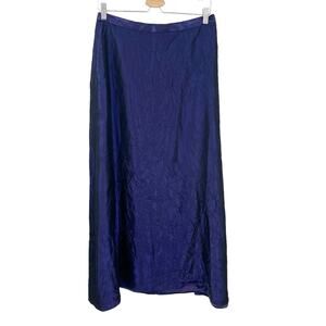 Coldwater Creek Womens Vintage Prom Whimsigoth Acetate A-Line‎ Maxi Skirt Purple